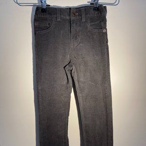 Crewcuts Slim Fit Dark Gray Cords - Size 7